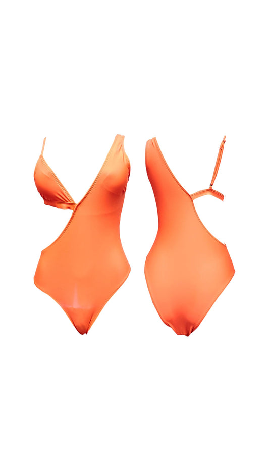 Cutout Yellow Monokini Bikini Top