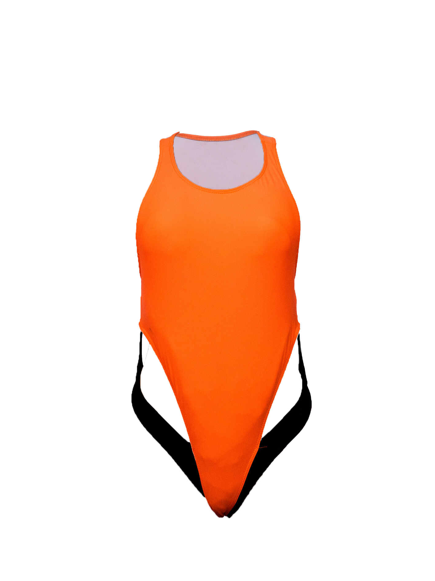 Orange with Black Side Cutout Monokini