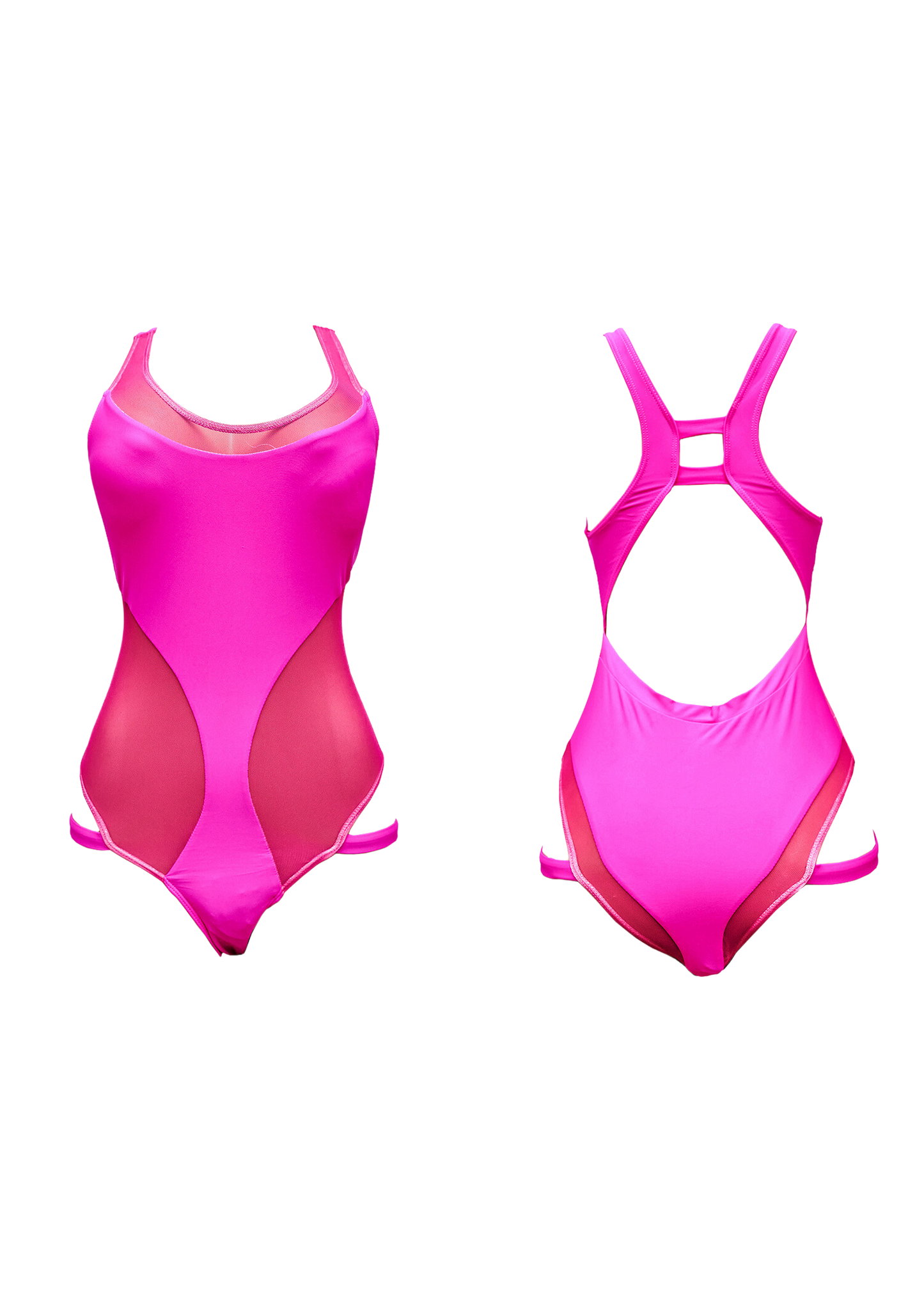 Neon Pink Cutout Side One Piece