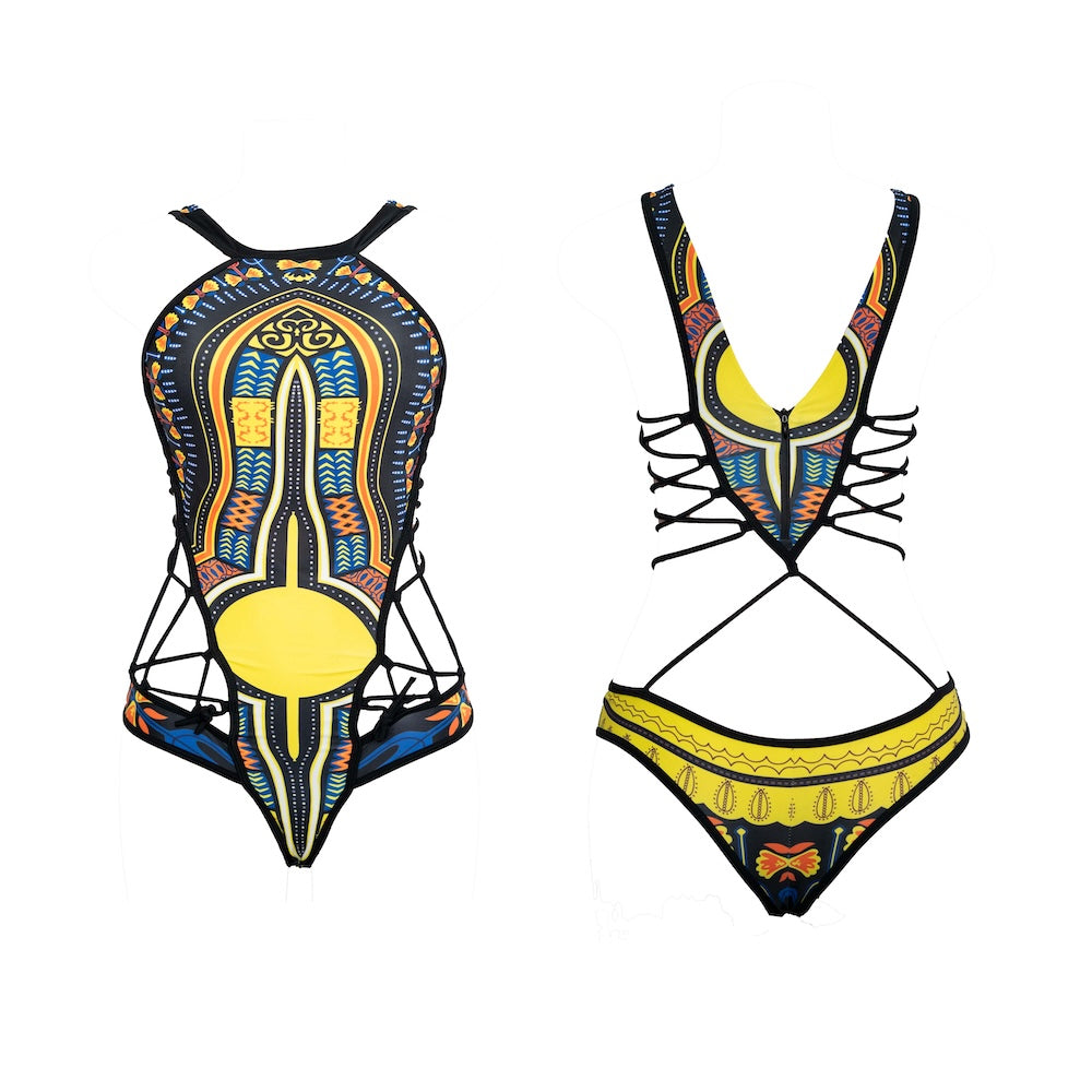 Cutout Dashiki Monokini